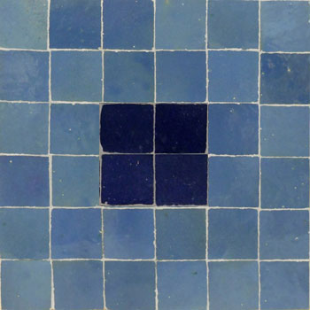 Mosaic House Moroccan tile Rceef 2-3 Custom Light Blue Midnight Blue  zellige, mosaic, zellij, field, pattern, glaze, simple, classic, grid, squares 